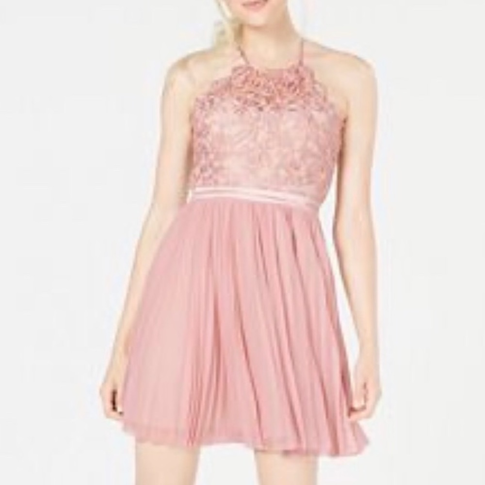 NWT Mauve Lace with Scalloped Top dress